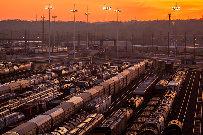 BNSF’s hump yard at Argentine in Kansas City, Kansas.