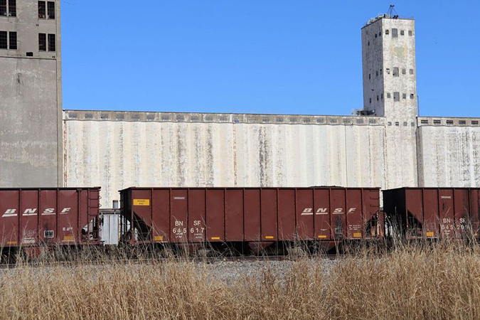 One of the grain elevators serviced by BNSF in Enid