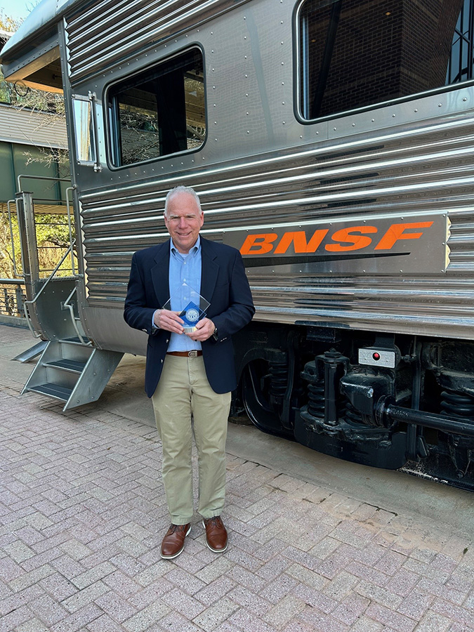 Brady with BNSF’s 2025 TRANSCAER award Brady with BNSF’s 2025 TRANSCAER award