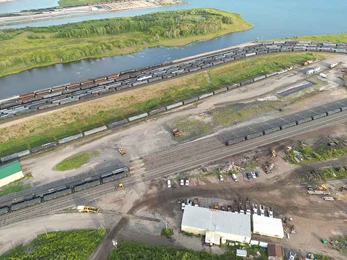 Aerial view of premier transloader HRSS’s facility.
